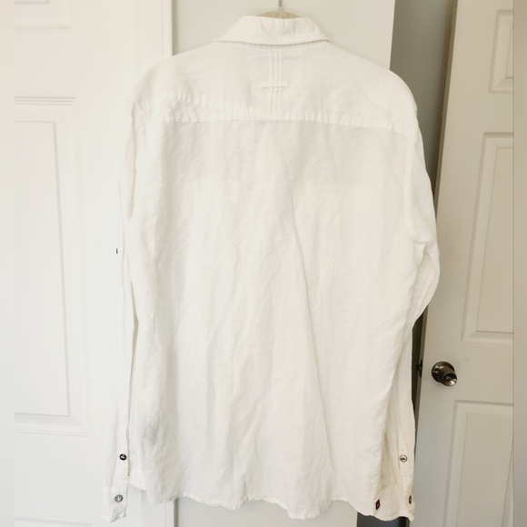 Quicksilver White Long Sleeve Button Down - Picture 3 of 6